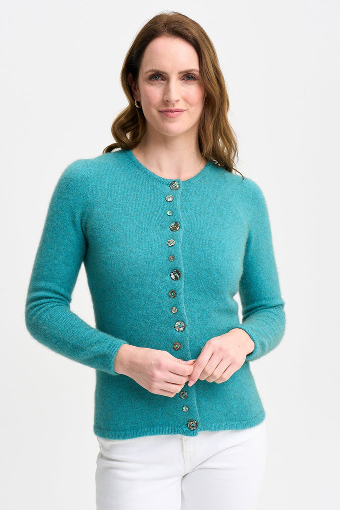 Womens Shell Cardigan-Glacier-1736