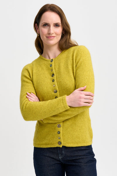 Womens Shell Cardigan-Golden Pearl-1736