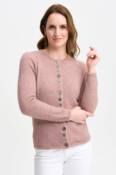 Womens Shell Cardigan-Rose Dust-1736