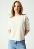 Womens Easy Knit Tee Ecru 1843