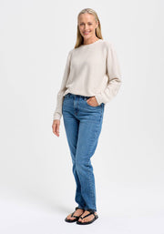 Womens Stitch Sweater -Ecru-1859