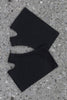 Merino Fingerless Gloves - Hobo Length Black