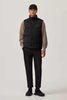 Mens Garson Vest Crinkle Cotton Black 2081MB2