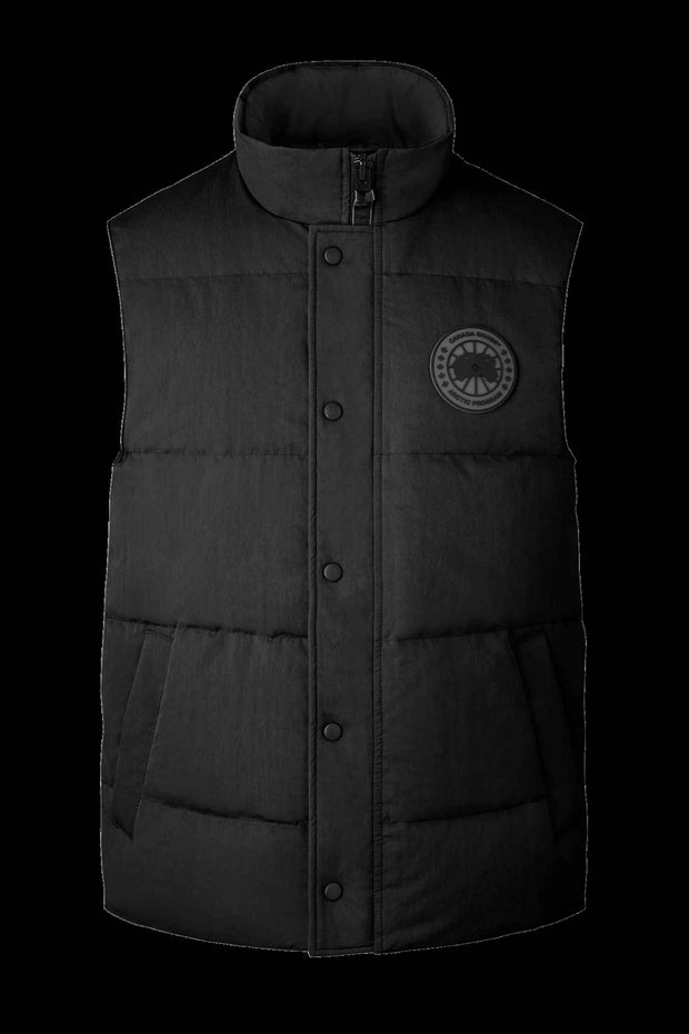 Mens Garson Vest Crinkle Cotton Black 2081MB2