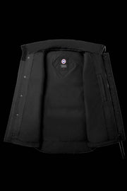 Mens Garson Vest Crinkle Cotton Black 2081MB2