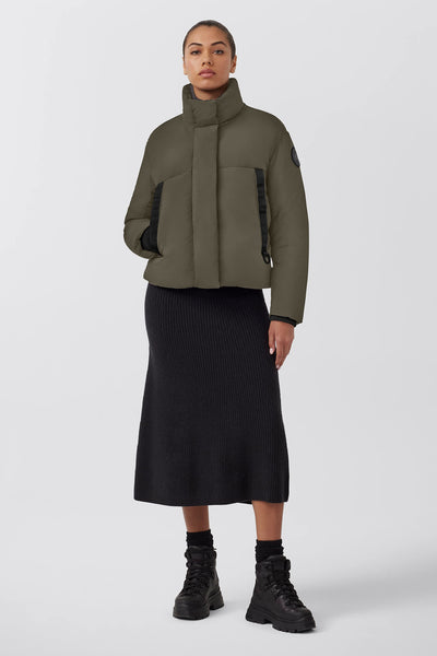 Womens Junction Cropped Puffer Black Label Smokey Sage 2620WB