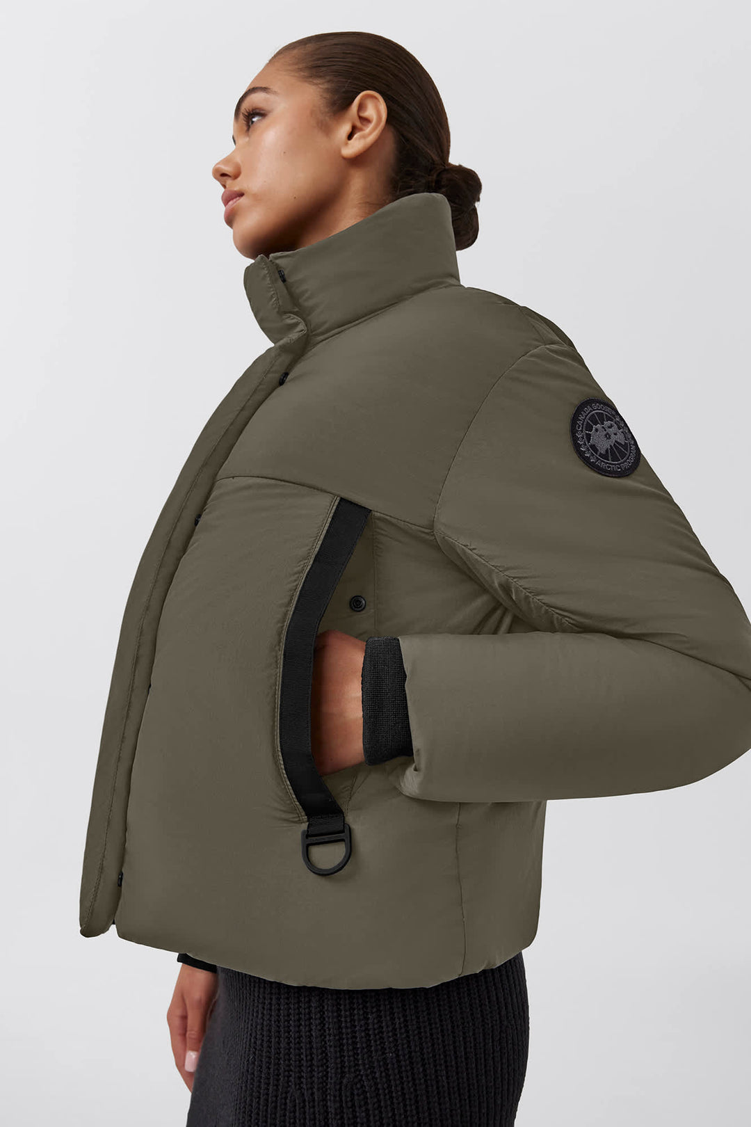 Womens Junction Cropped Puffer Black Label | Canada Goose | Te