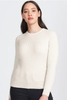 Womens Polo Neck Cable sweater Natural 2157