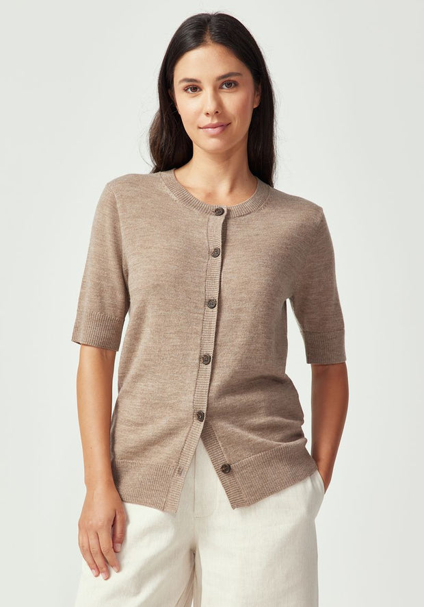 Womens Orna Knit Cardi Cobblestone 100359Vn