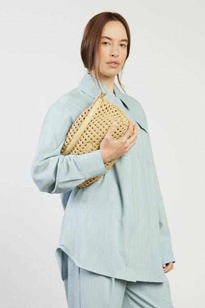 Claudia Crossbody Raffia Braid
