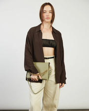 Matilda Crossbody Chunky Chain Eucalyptus
