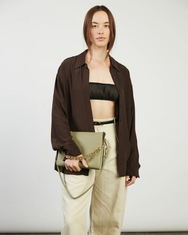 Matilda Crossbody Chunky Chain Eucalyptus