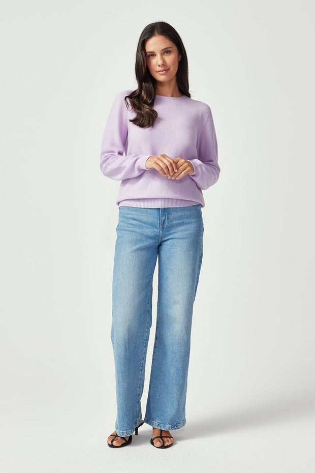 Womens Stitch Sweater  Fleur Violet 1859
