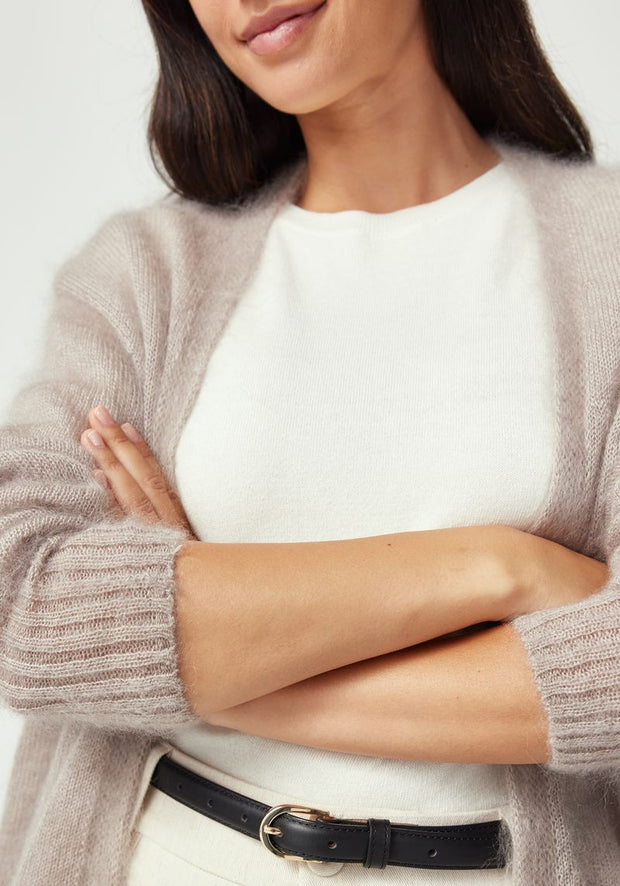 Womens Linden Cardi Natural Clay 100380