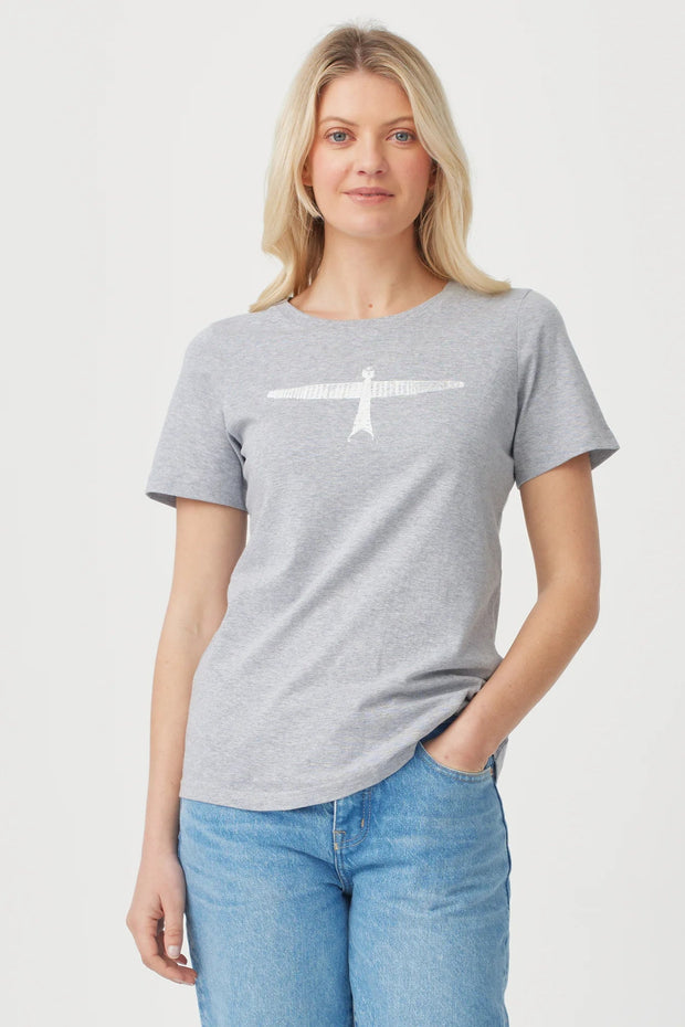Womens Project U Tee- Short Sleeve Grey/White 600052