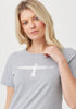 Womens Project U Tee- Short Sleeve Grey/White 600052