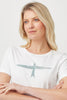Womens Project U Tee- Short Sleeve White/Sage 600052