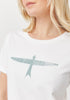 Womens Project U Tee- Short Sleeve White/Sage 600052