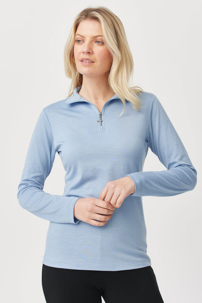 Womens Mountainsilk Half Zip-Cloudless-6742