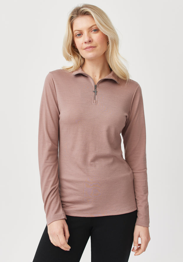 Womens Mountainsilk Half Zip-Wild Salmon-6742