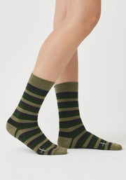 Unisex Wide Stripe Sock Sage Mix  6771B