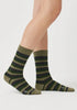 Unisex Wide Stripe Sock Sage Mix  6771B