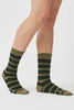 Unisex Wide Stripe Sock Sage Mix  6771B