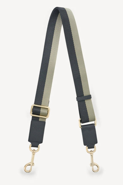 Feature Strap Webbing  Black/Eucalyptus Stripe