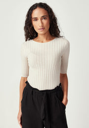 Womens Sylvie Tee Ecru 100118
