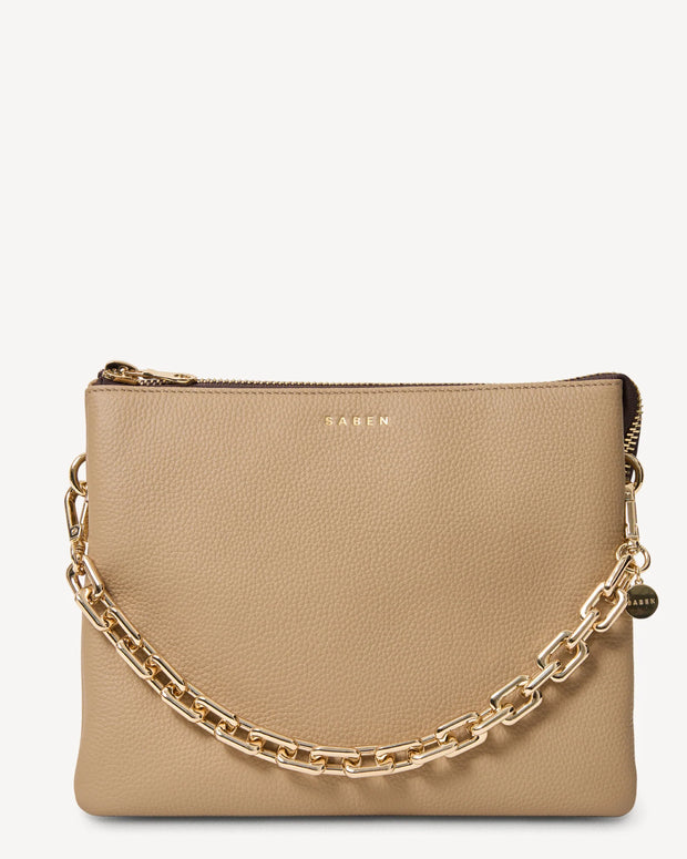 Matilda Crossbody Bag - Tea+Chunky Chain