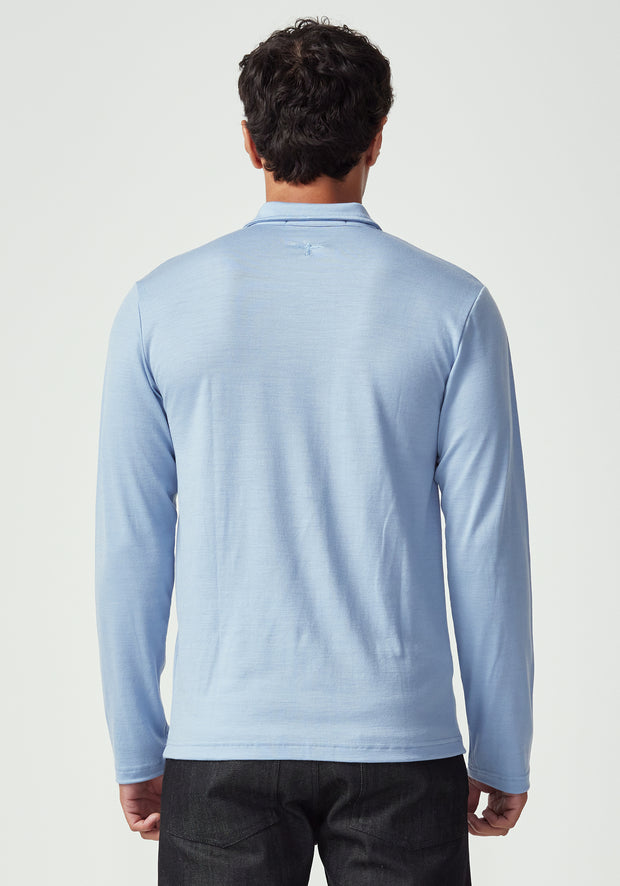 Mens Pua Zip Shirt-Cloudless-9379