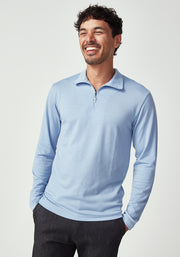 Mens Pua Zip Shirt-Cloudless-9379