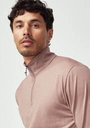 Mens Pua Zip Shirt-Wild Salmon-9379