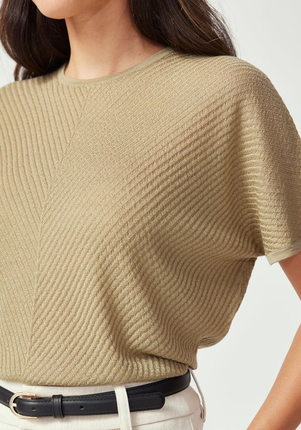 Womens Haze Knit Top Aloe 100357VN