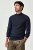 Mens Bay Half Zip-Dark Navy/Ecru -100345VN