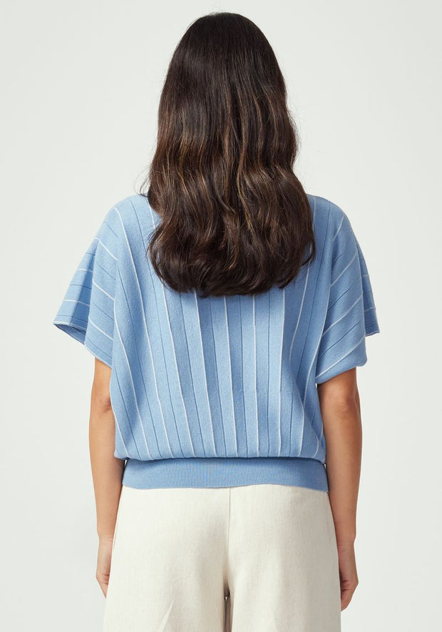 Womens Flo Top SkyBlue/WhiteLinen 100361VN