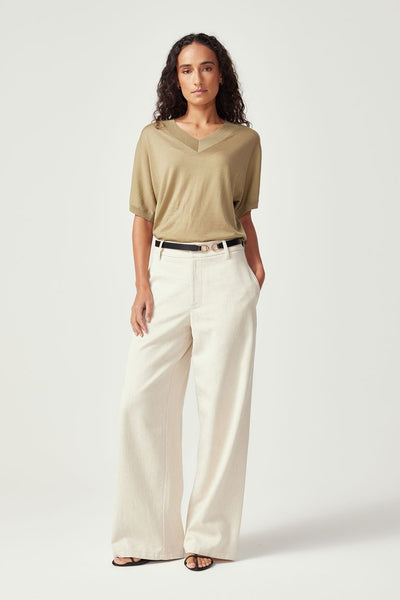 Womens Camille V Tee Aloe 100110VN