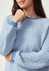 Womens Saki Stripe Sweater Cloud/Lakeside 100366