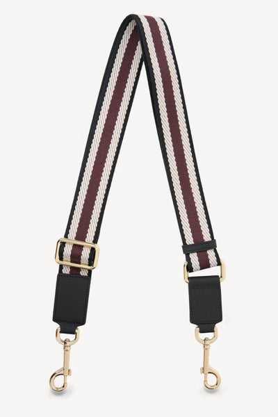 Feature Strap Webbing Black/White/Merlot