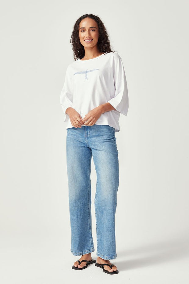 Womens Kite Tee White Dew 600216