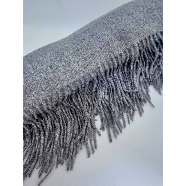 Womens Luxury Cashmere Scarf - Grey Thunder Clouds