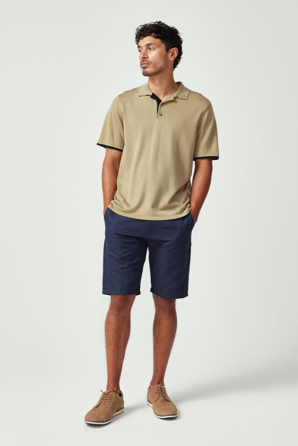 Mens Arman SS Polo Aloe/Black 100200Vn