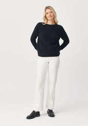 Womens Nova Crew Sweater -Jet-100219