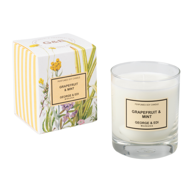 Large Candle Boxed Grapefruit Mint