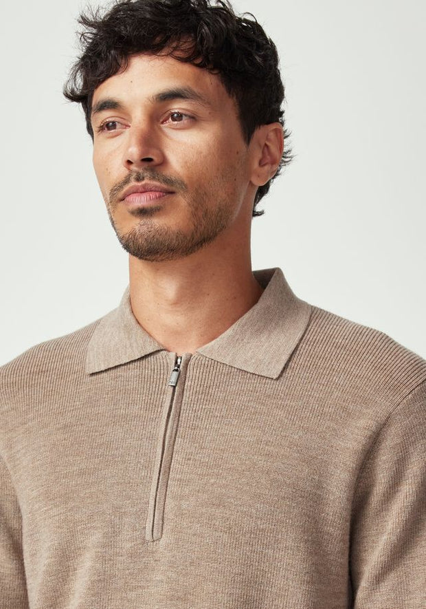 Mens Lee Half Zip Cobblestone 100259vn