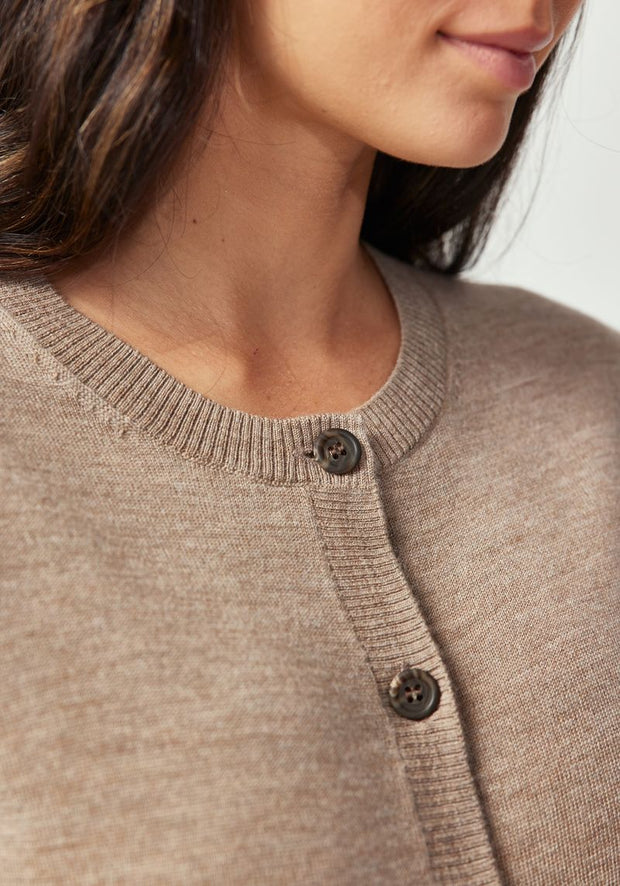 Womens Orna Knit Cardi Cobblestone 100359Vn