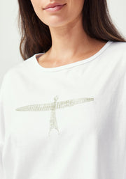 Womens Kite Tee White Leaf 600216