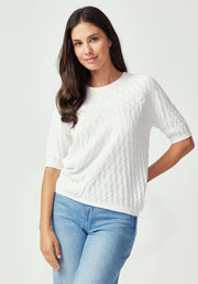 Womens Belle Knit Tee Cloud 100356