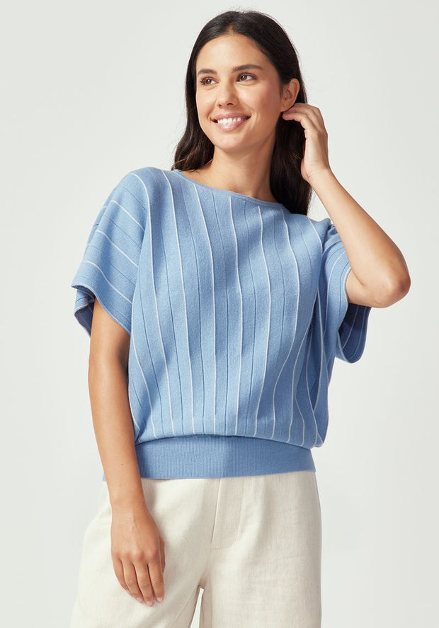 Womens Flo Top SkyBlue/WhiteLinen 100361VN