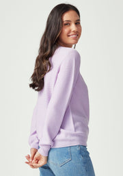 Womens Stitch Sweater  Fleur Violet 1859